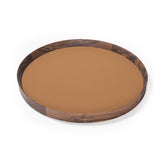 Tableware Collection - Leather Medium Round Tray - Nuove Tendenze | 