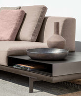 Allure Sofa | Three Seater Fabric Sofa & Shelf | 