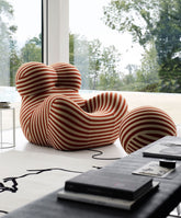 UP5_6 | Armchair with pouf | 